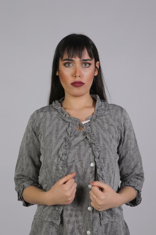 Keten Jakar Desenli Ceket