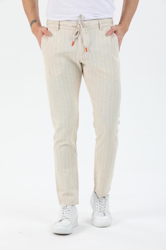  Keten Erkek Pantolon Natural 
