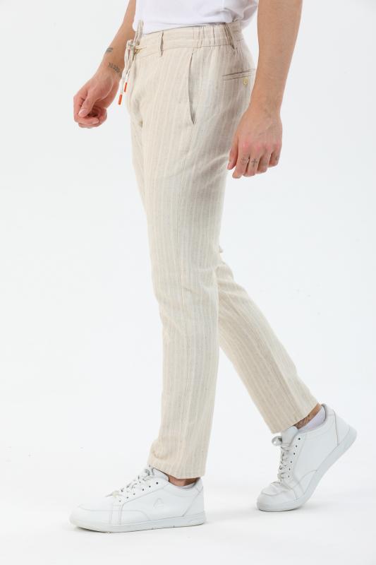  Keten Erkek Pantolon Natural 