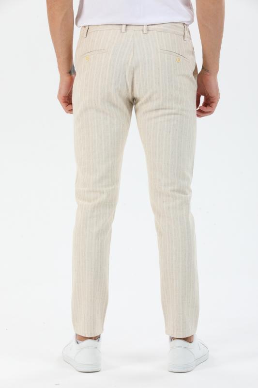  Keten Erkek Pantolon Natural 