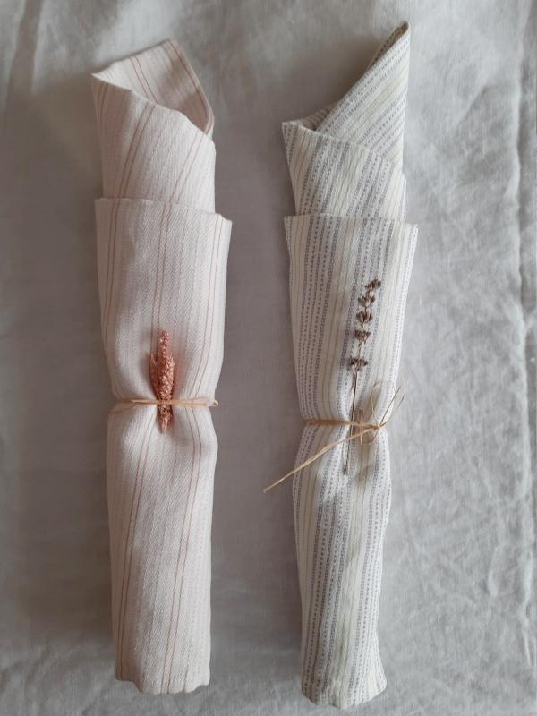 Keten Çizgili Peçete